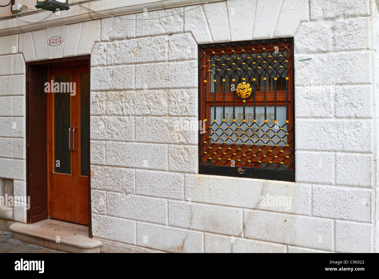 The exterior of the famous Harry's Bar, Venice, Italy, Europe Stock ...