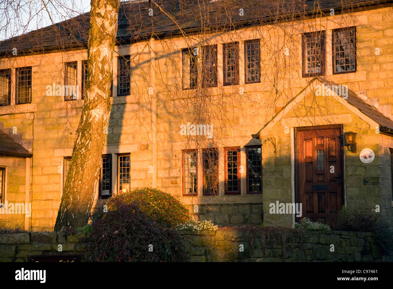 pair of english country cottages in ramsbottom,lancashire,england Stock