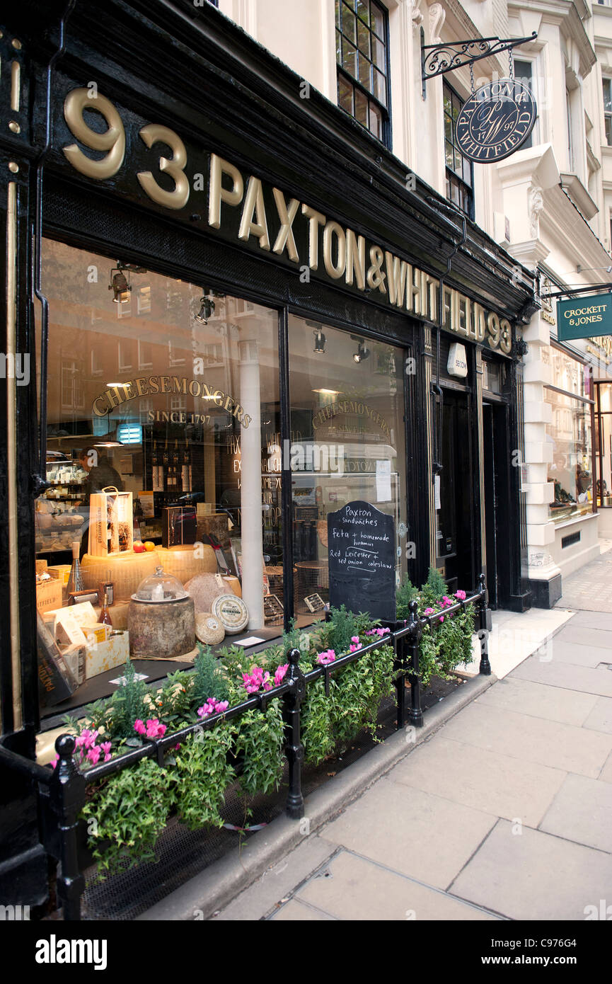 Paxton And & Whitfield Cheese mongers seller Stock Photo