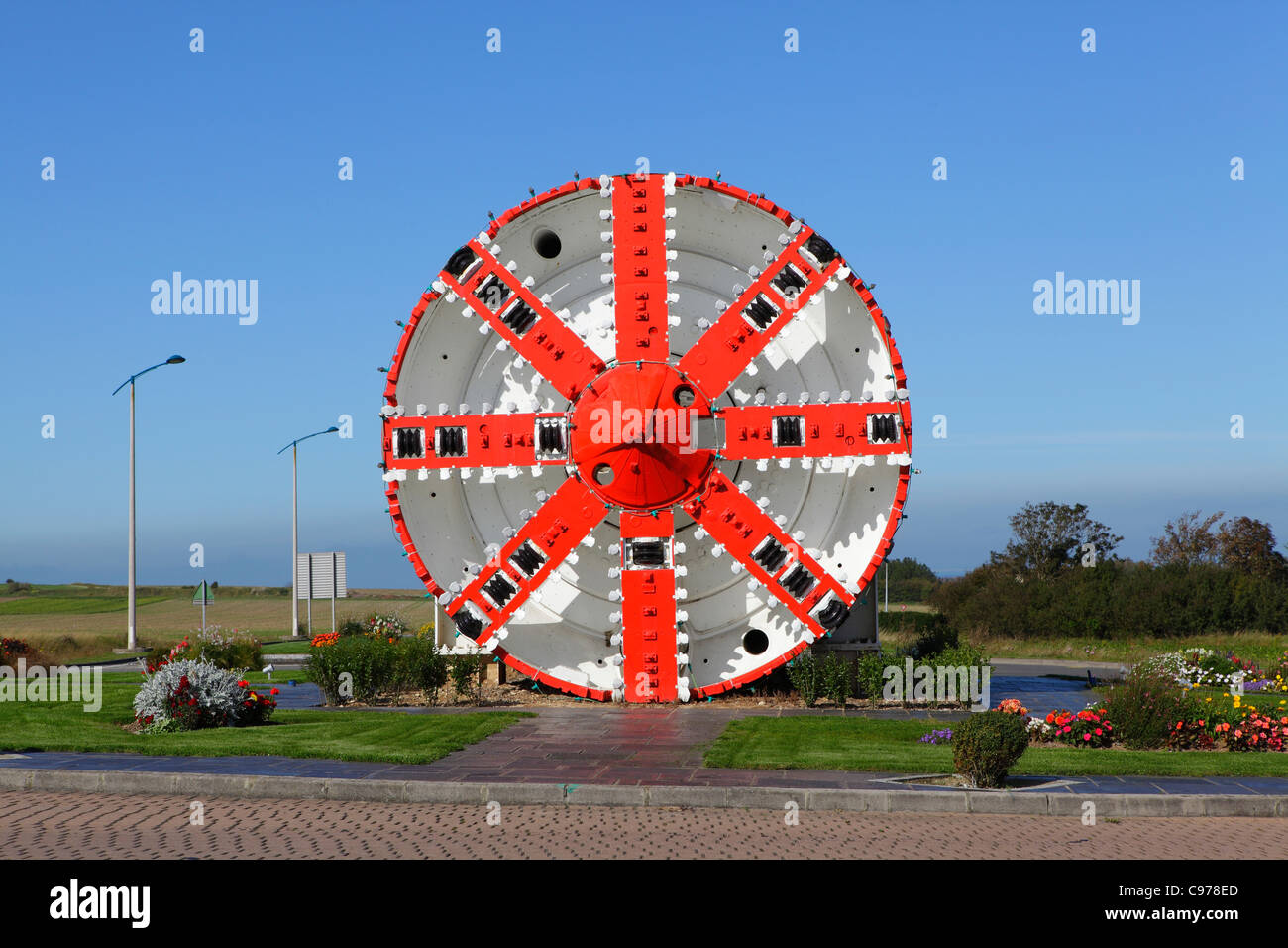 Channel tunnel drill Coquelles Calais France Stock Photo - Alamy