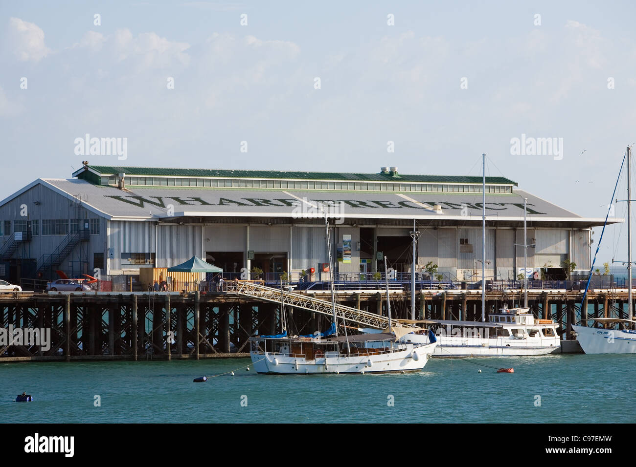 Stokes Hill Wharf in the Wharf Precinct of Darwin, Northern Territory, Australia Stock Photo