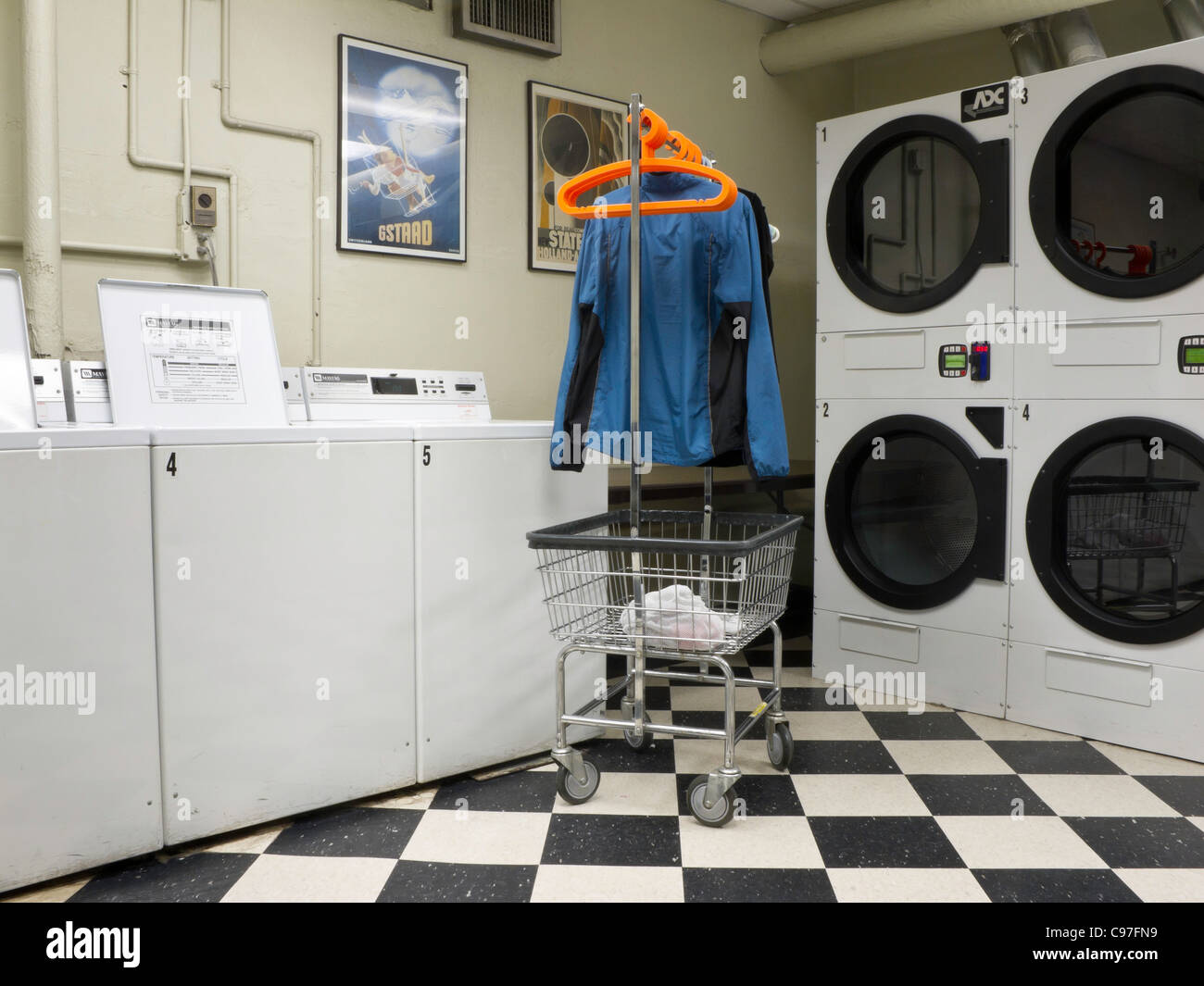 Apartment House Laundry Room Stock Photo Alamy