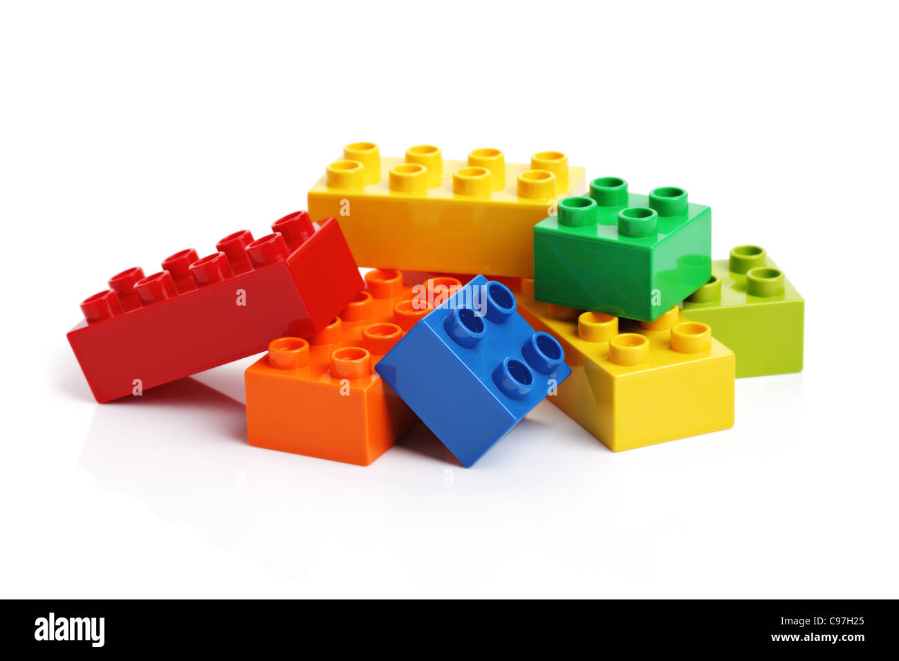 Building blocks on a white background Stock Photo