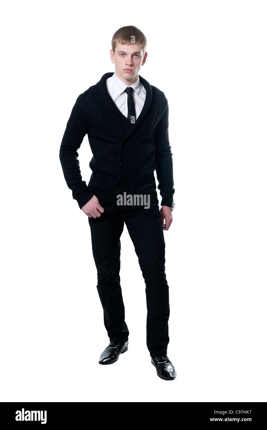 The young businessman in a suit isolated on white background Stock ...