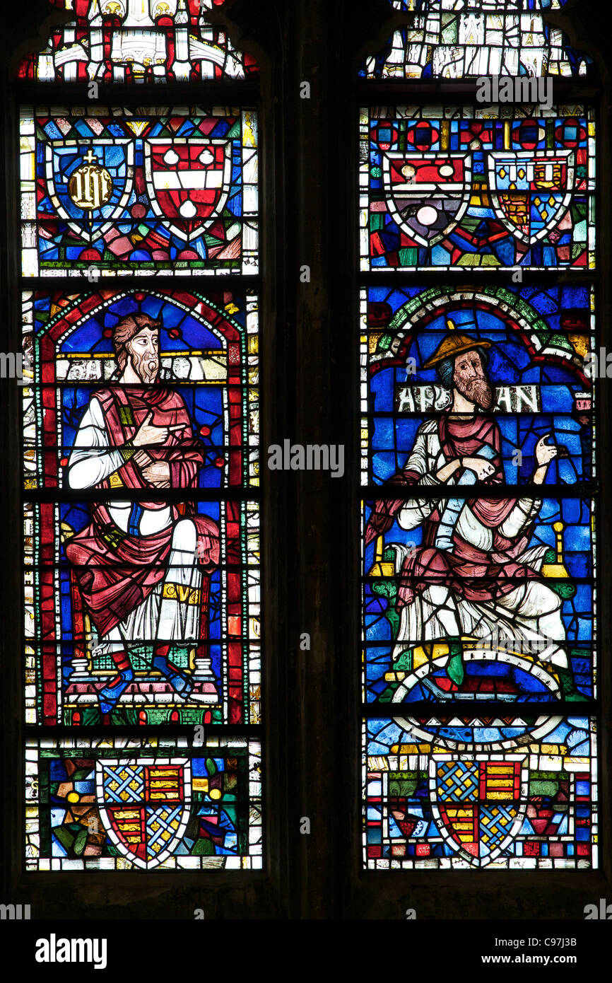 Medieval Stained Glass West Window Canterbury Cathedral Kent England Uk United Kingdom Gb Great Britain British Isles Stock Photo Alamy