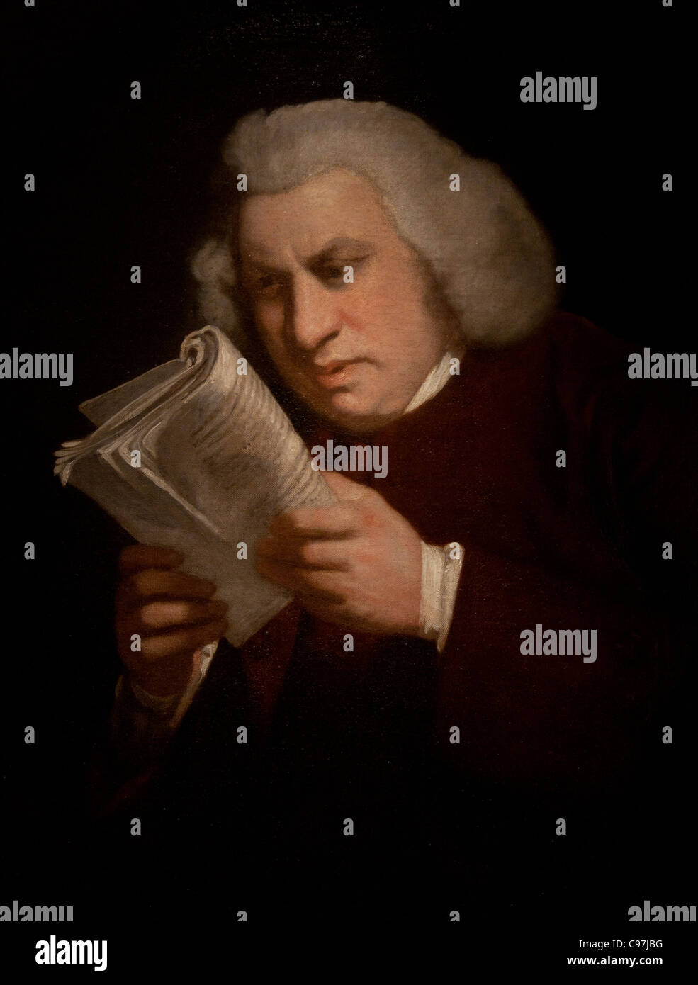 Poet Philosopher Samuel Johnson 1775 by Joshua Reynolds British Stock Photo