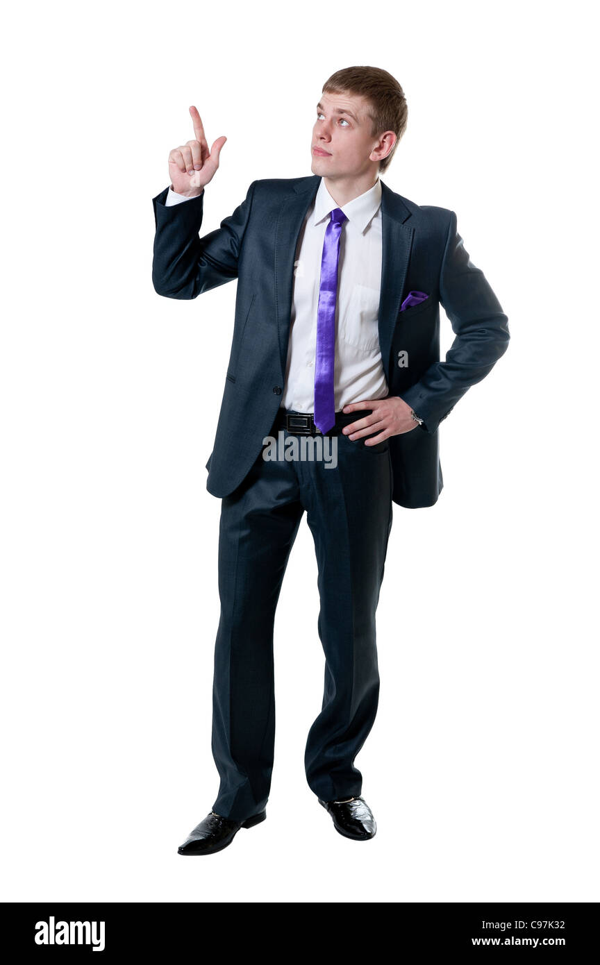 The young businessman in a suit isolated on white background Stock ...
