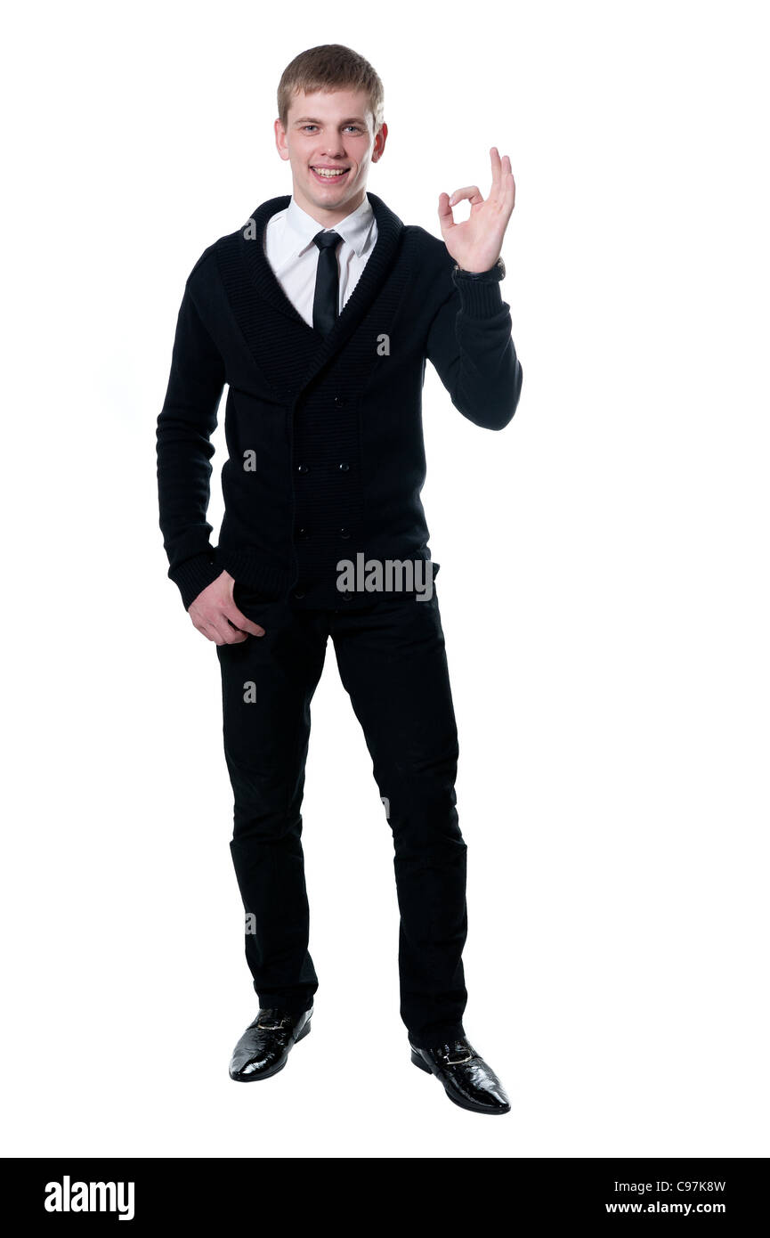 The young businessman in a suit isolated on white background Stock ...