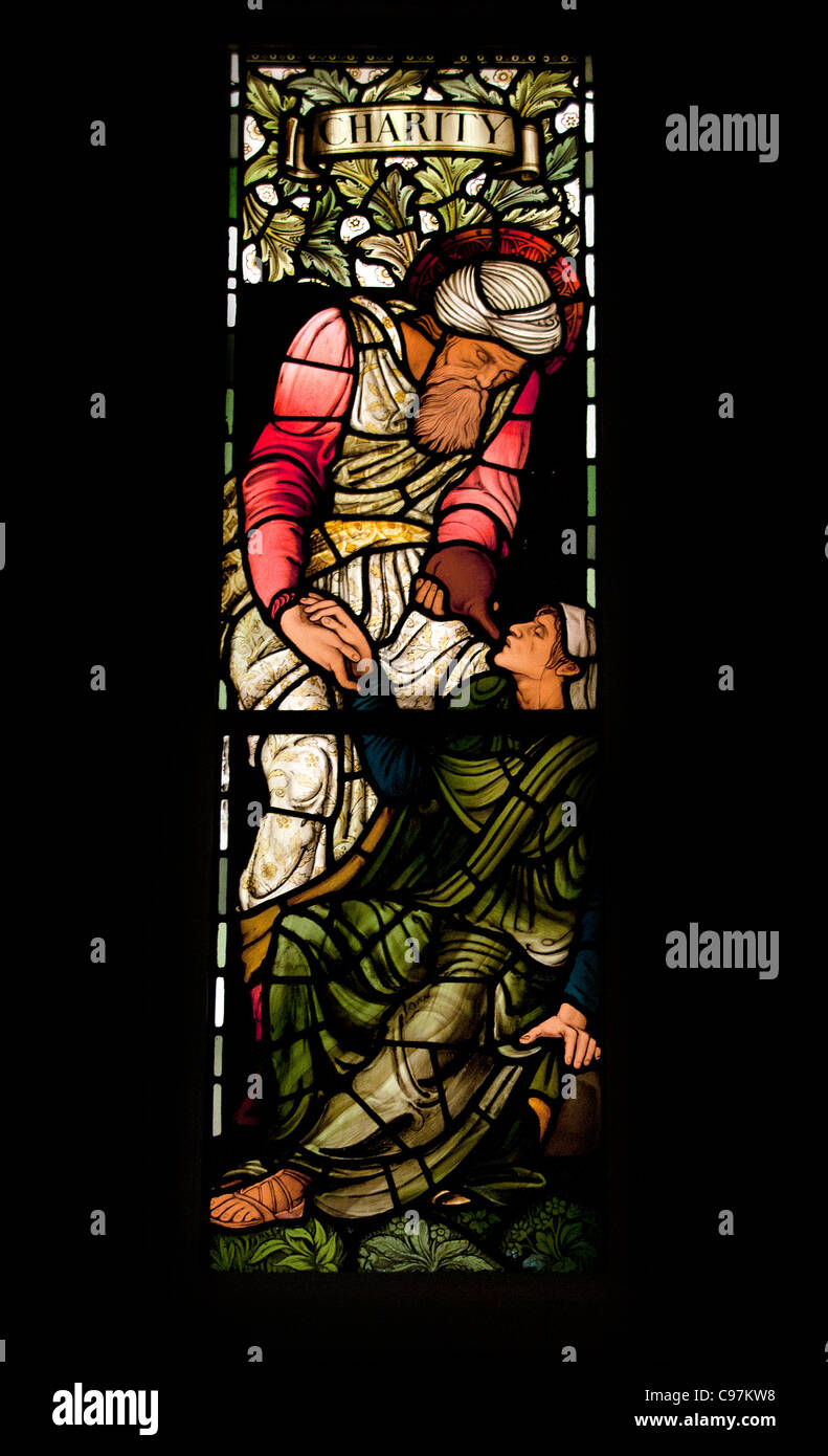 David Healey Memorial Window 1898 Unitarian Chapel Lancashire By Edward Burne Jones and John Henri Dearle British Stock Photo