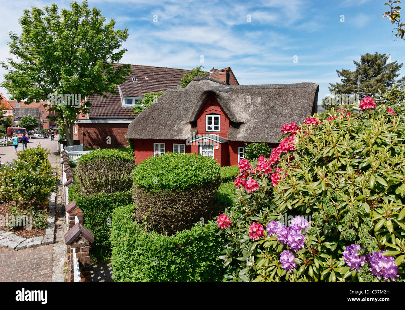 House at the Strunwai in Norddorf, North Sea Island Amrum, Schleswig