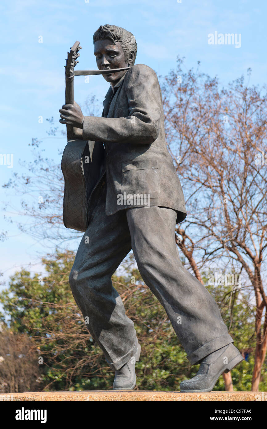 Elvis Statue, Beale Street, Memphis Stock Photo