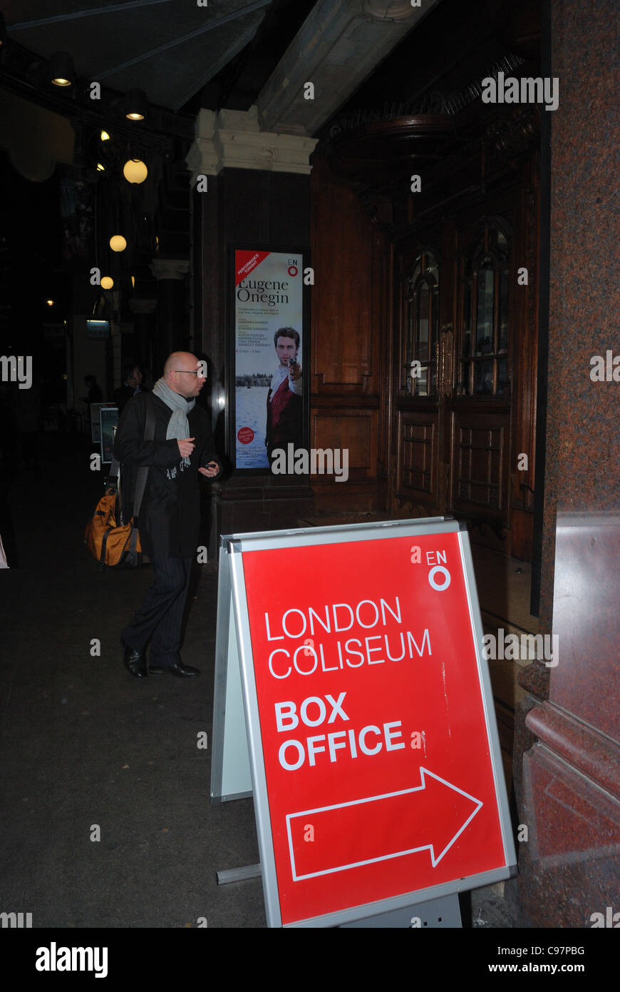 london coliseum box office sign Stock Photo - Alamy