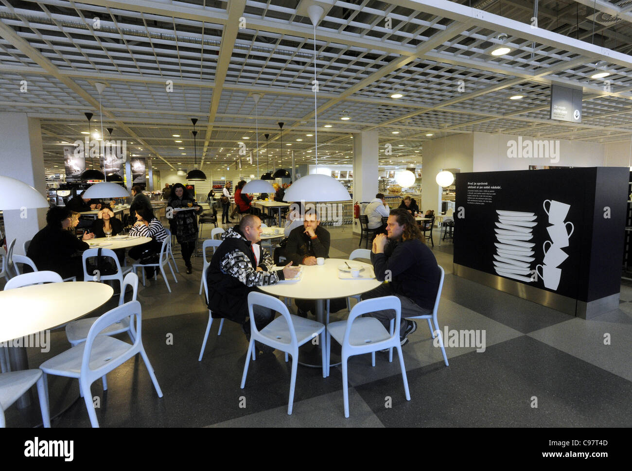 IKEA furniture chain store in the shopping park in PragueCerny Most