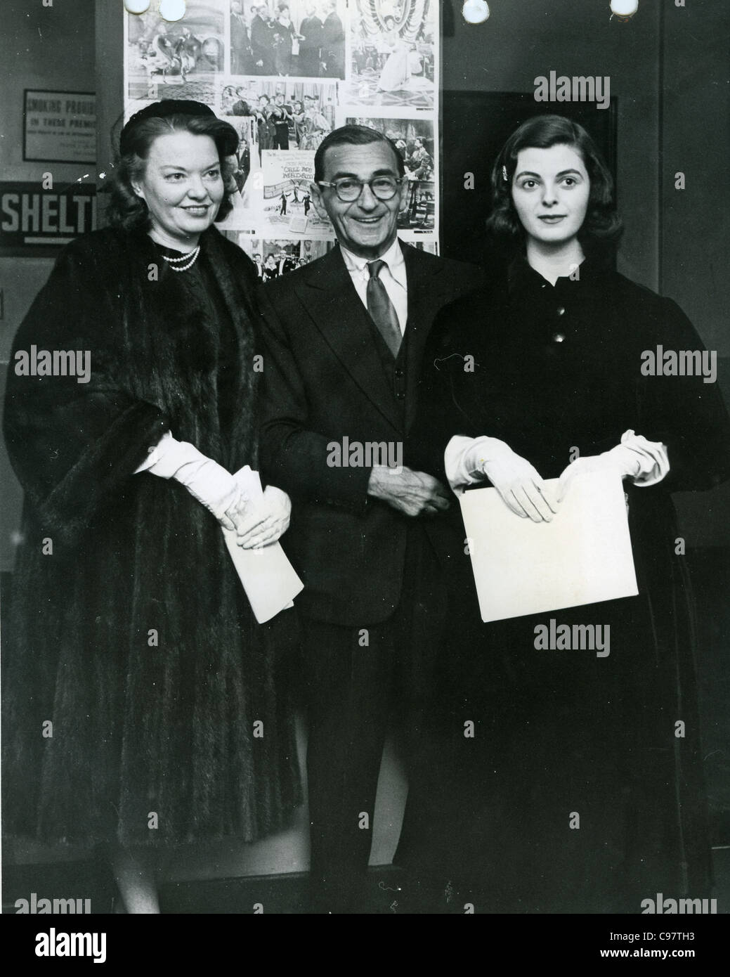 IRVING BERLINM US composer with second wife Ellin and their daughter Mary Stock Photo