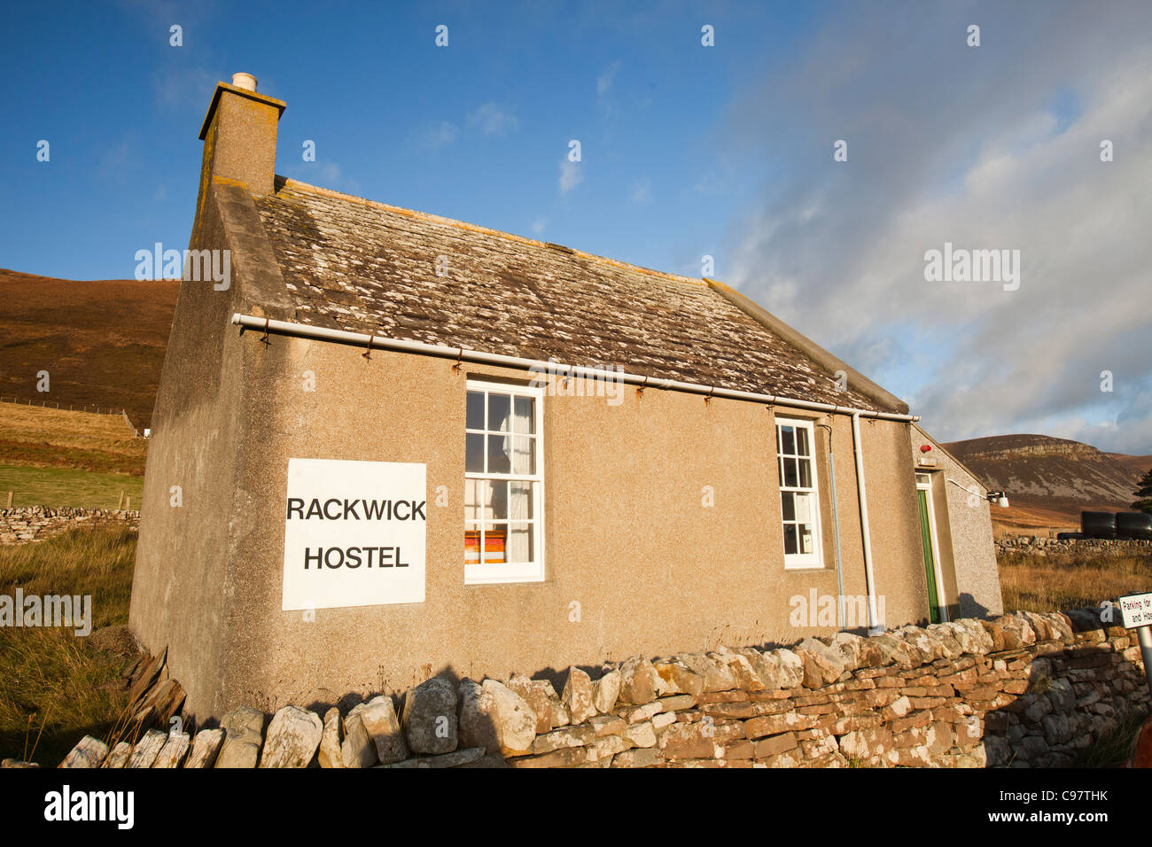 Rackwick Hostel on the isle of Hoy in the Orkney Isles, Scotland, UK. Stock Photo