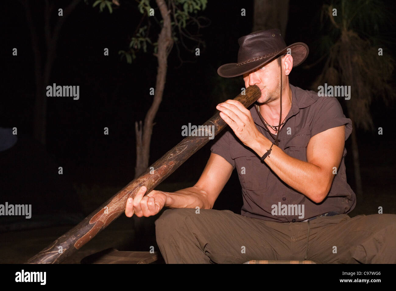 Man playing didgeridoo hires stock photography and images Alamy