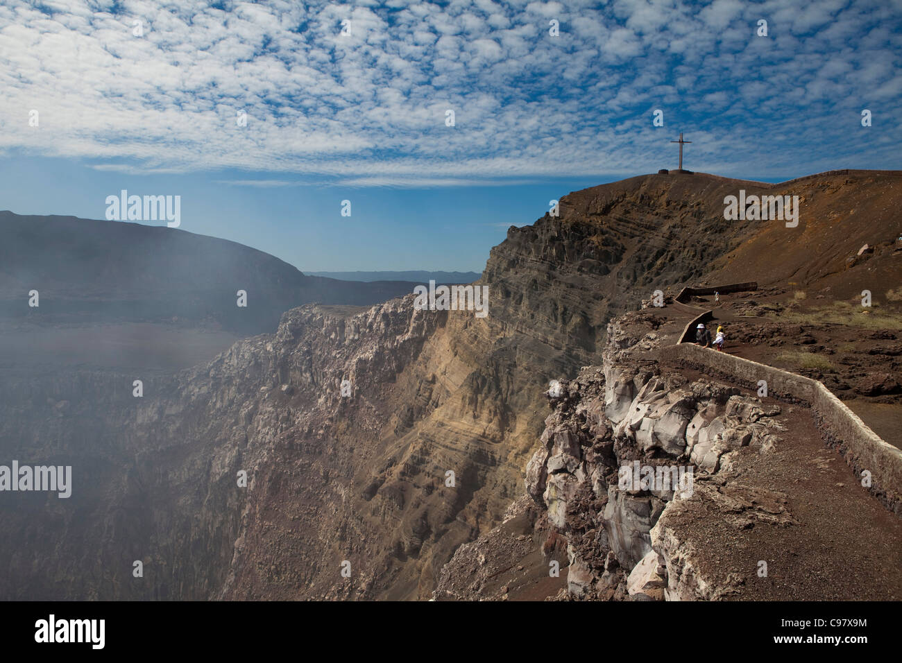 Crater of Masaya Volcano, Masaya Volcano National Park, Masaya, Nicaragua, Central America, America Stock Photo