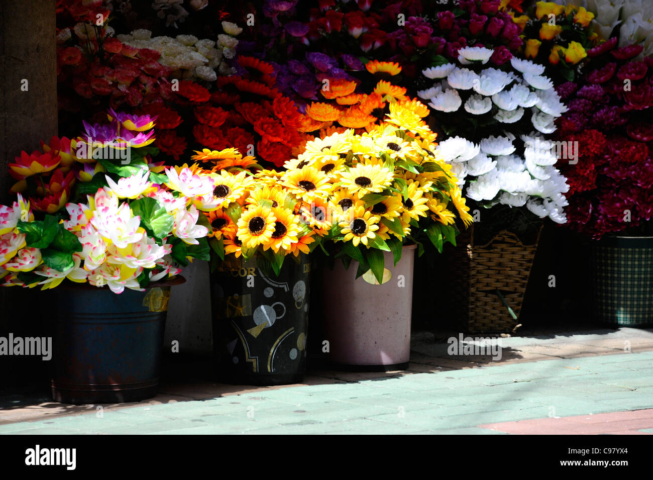 Flowers for sale in Busan, South Korea. Stock Photo