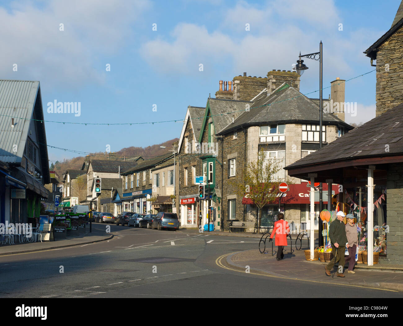 Windermere town, Lake District National Park, Cumbria, England UK Stock Photo