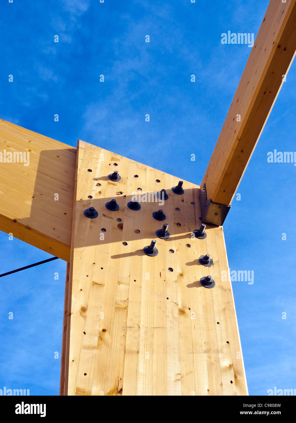 New modern timber unit building construction - France Stock Photo - Alamy