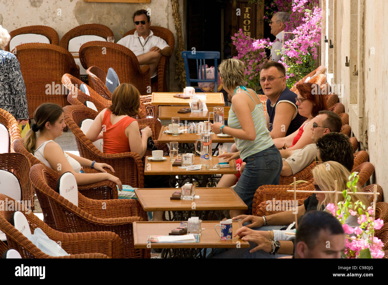 Dubrovnik: pavement cafe Stock Photo