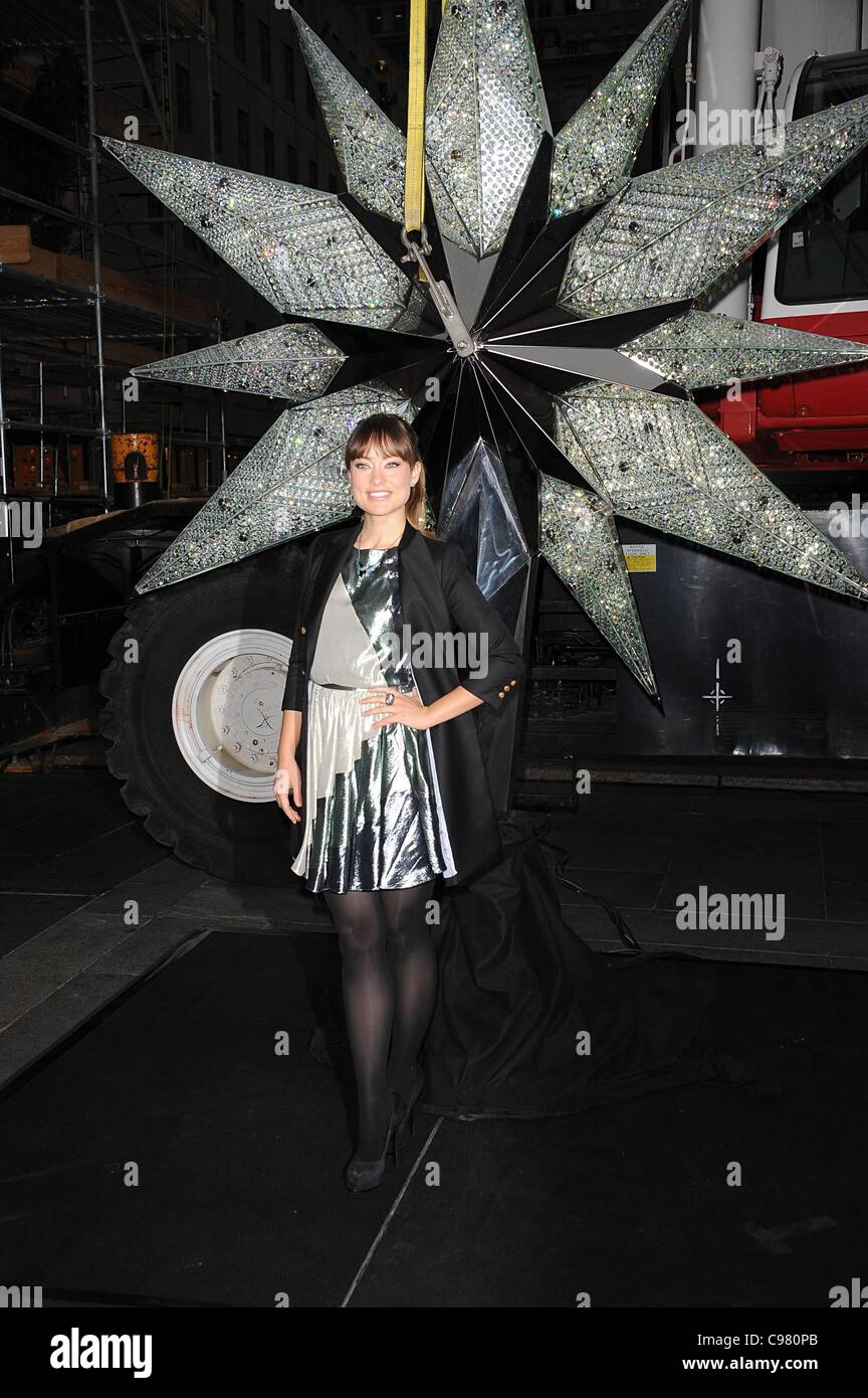 Olivia Wilde at a public appearance for Unveiling of Rockefeller Center ...