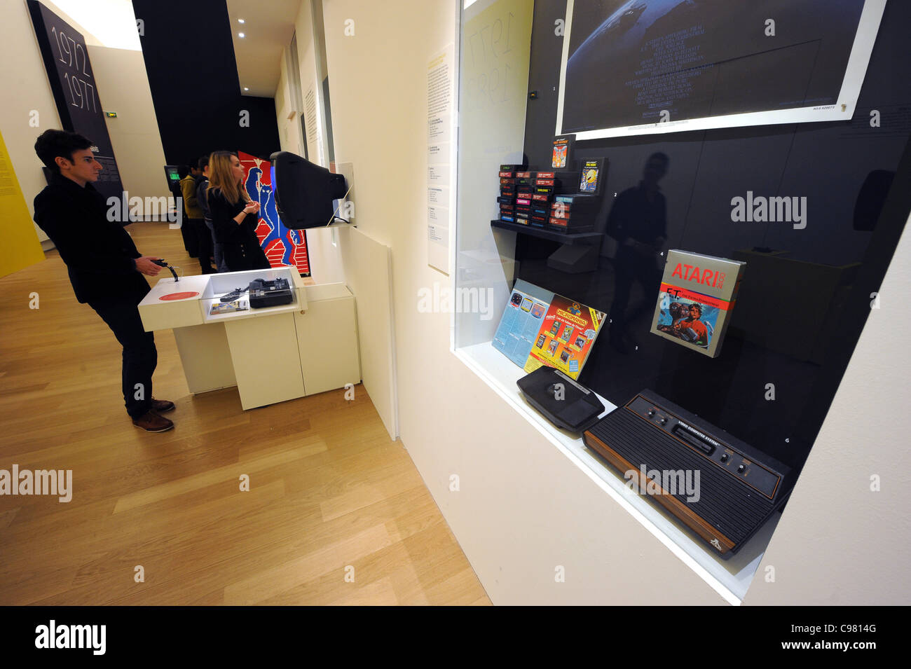 Exhibition about the history of video games in the Grand Palais gallery in Paris, France Stock Photo