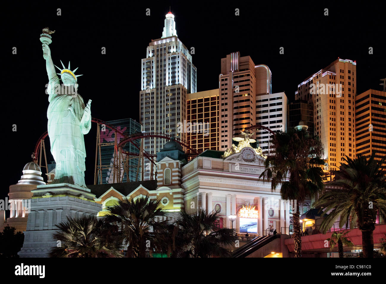 Roller Coaster of New York-New York Hotel and Casino Editorial Stock Photo  - Image of strip, casino: 219036013
