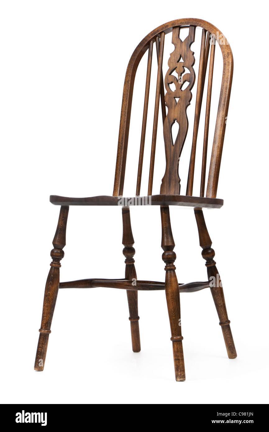 Reproduction Antique Quaker Dining Chair With Fleur De Lis Design
