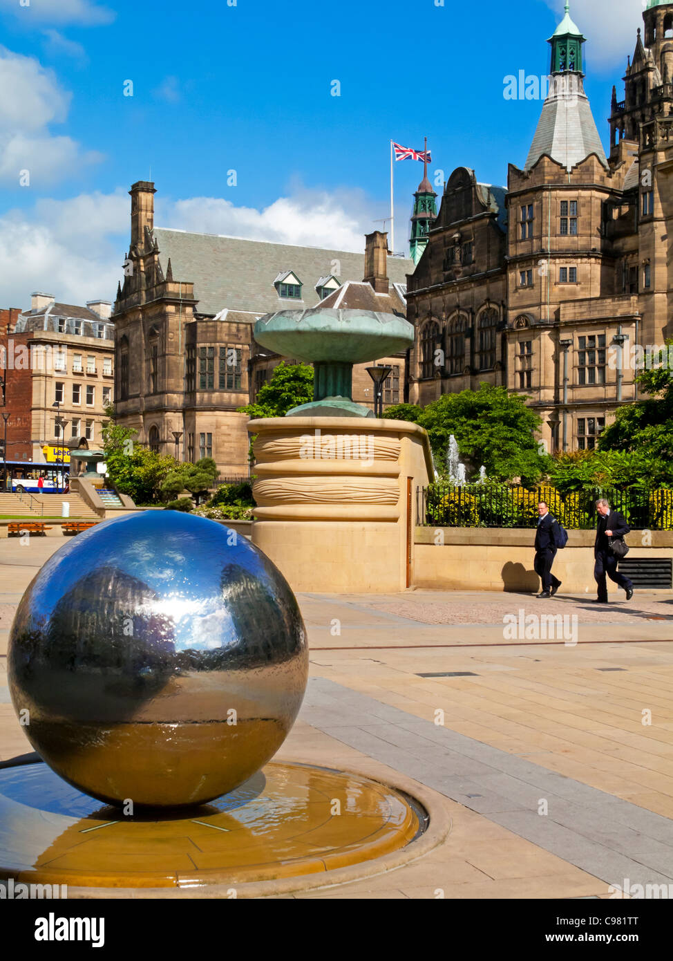 Sheffield Peace Gardens in Sheffield City Centre South Yorkshire ...