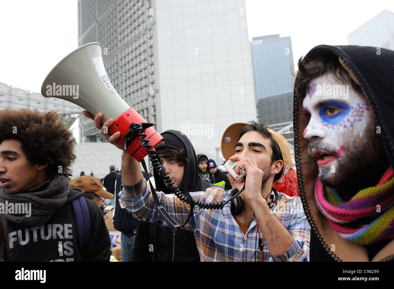 French Indignants in Paris La défense Stock Photo Alamy