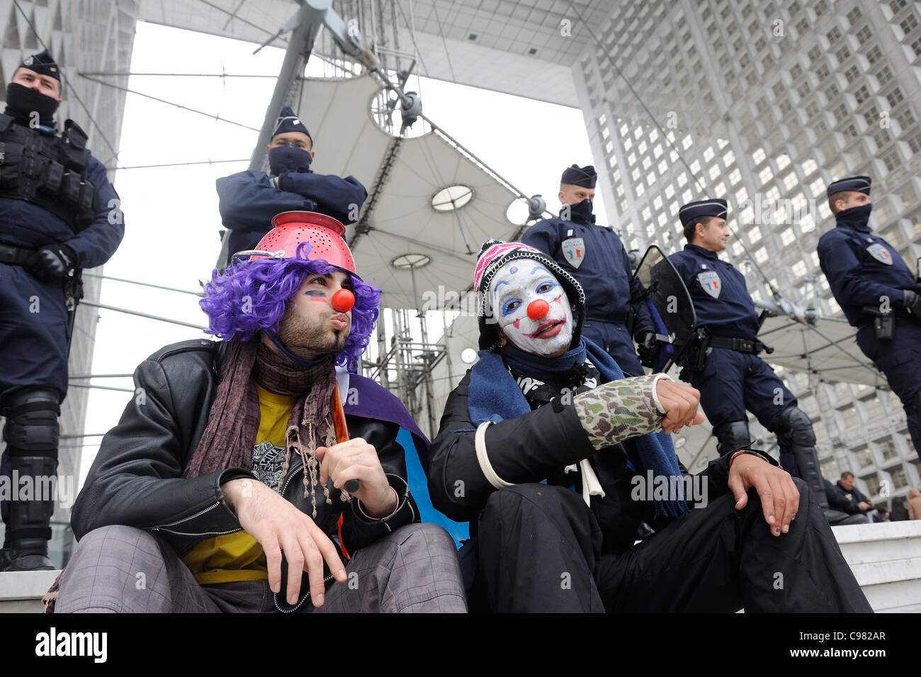 French Indignants in Paris La défense Stock Photo Alamy
