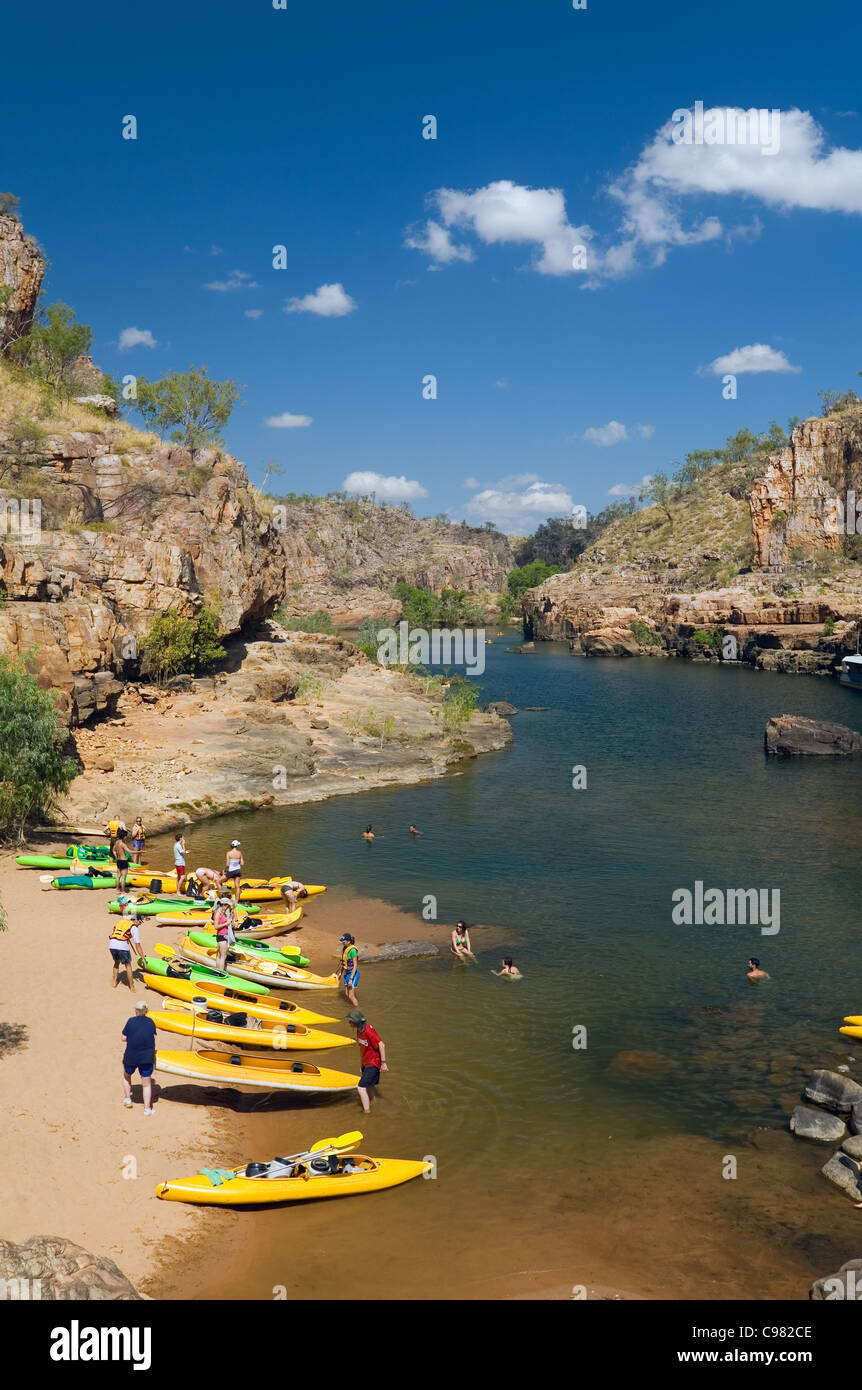 Canoeing in Nitmiluk (Katherine National Park. Katherine River