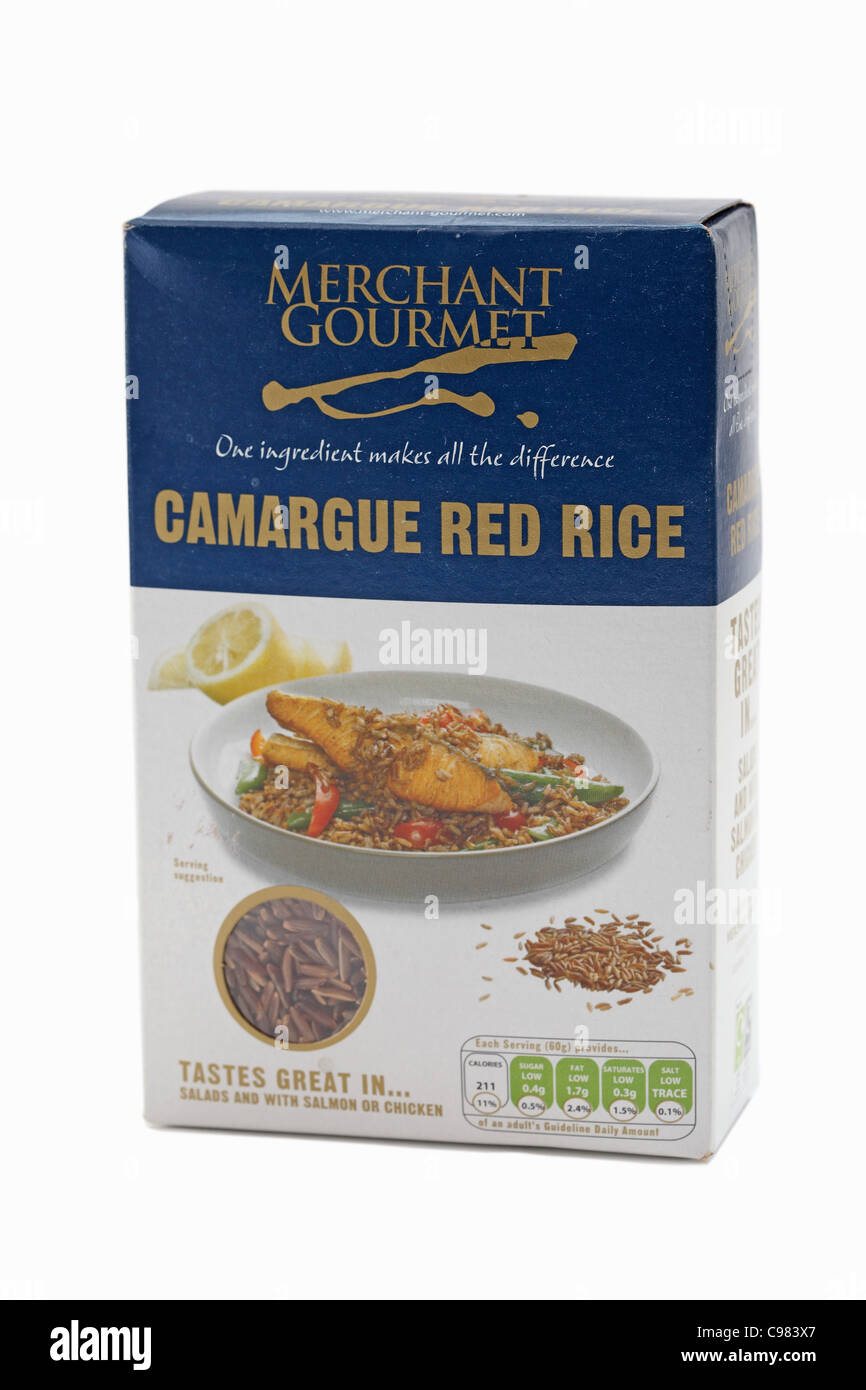 merchant gourmet camargue red rice Stock Photo