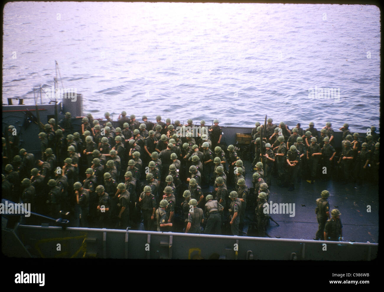 9th Infantry Division arriving in Vietnam Stock Photo