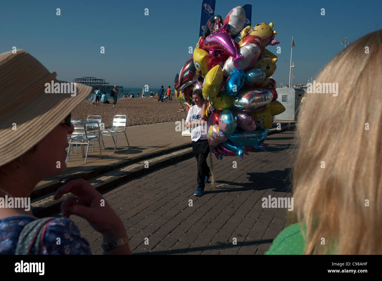 balloon seller in brighton Stock Photo - Alamy