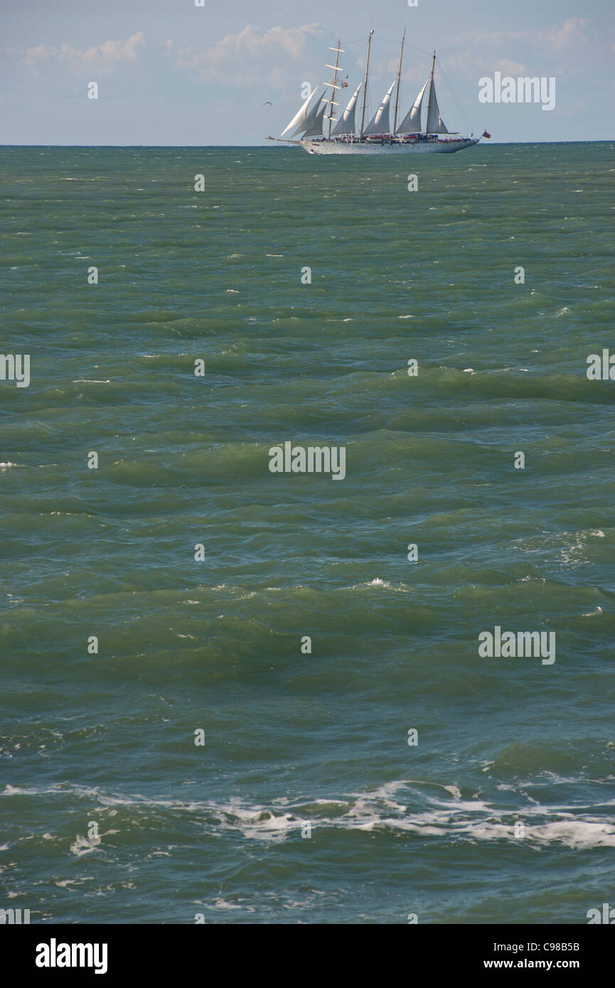 Sailing boat in the ocean, Cadiz, Andalusia, Spain Stock Photo Alamy