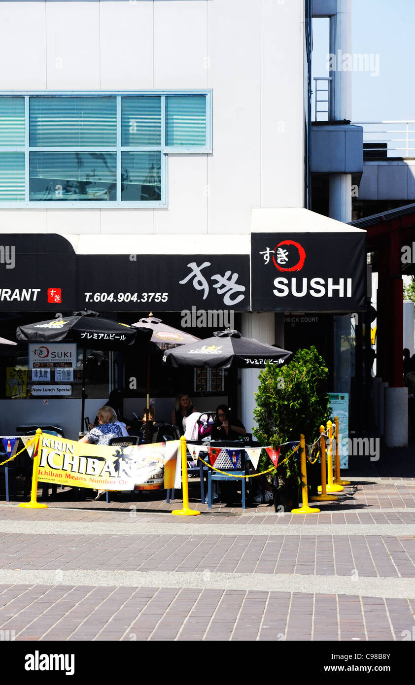 Sushi restaurant at Lonsdale Quay, Vancouver. Stock Photo