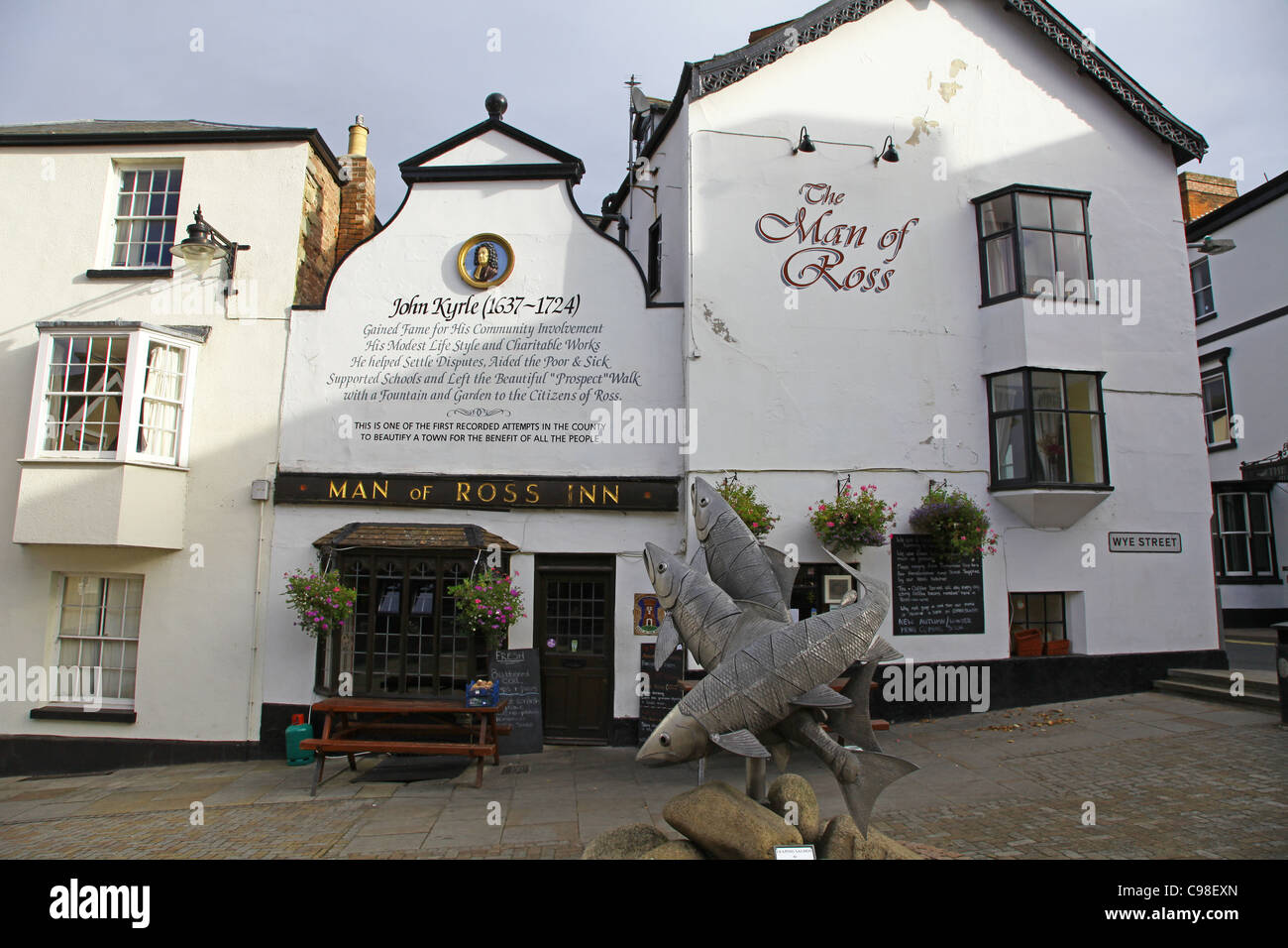 The Man of Ross public house or pub, on Wye Street Ross-On-Wye Herefordshire England UK Stock Photo