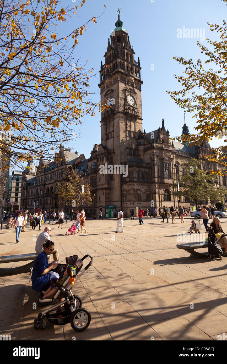 Sheffield Town Hall Stock Photo Alamy