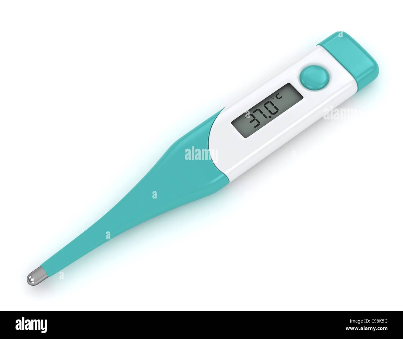 3D Illustration of a Digital Thermometer Stock Photo