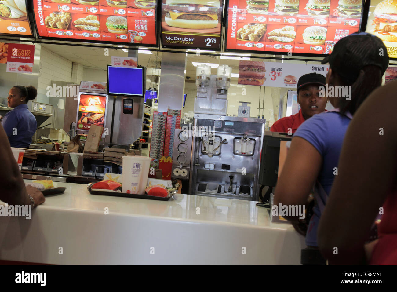 Willemstad Curaçao,Netherlands Lesser Leeward Antilles,ABC Islands,Punda,Prinsenstraat,McDonald's,restaurant restaurants food dining eating out cafe c Stock Photo