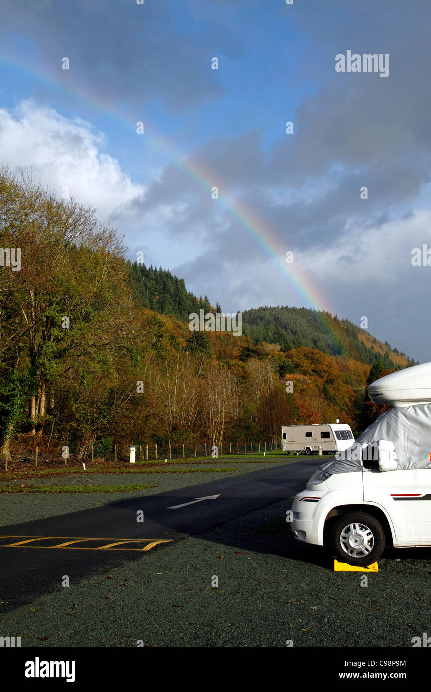 Betws-y-coed, caravan club site Stock Photo