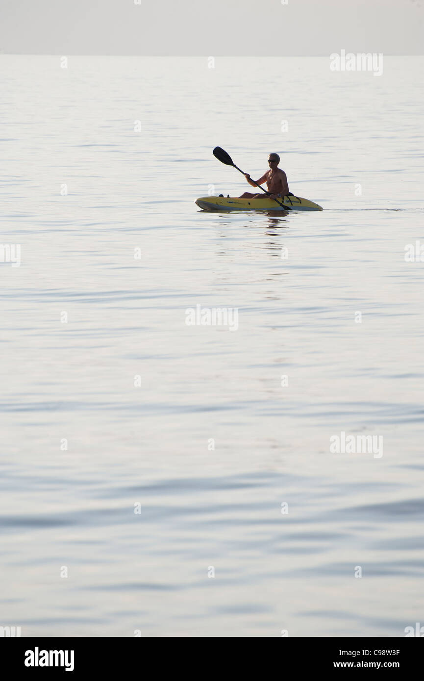 man in a canoe Stock Photo Alamy