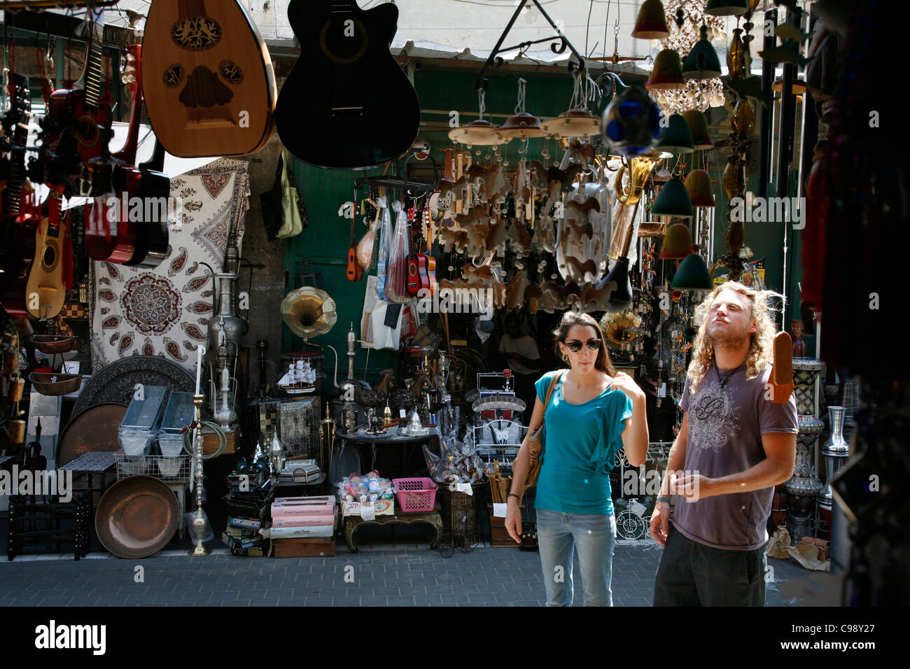 the flea market in Jaffa, Tel Aviv, Israel. Stock Photo
