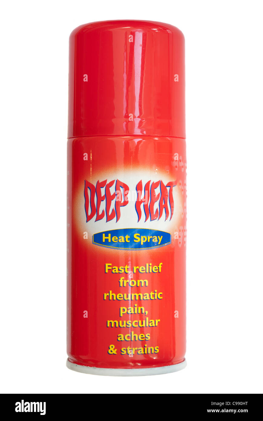 Spray Can Of Deep Heat rheumatic pain relief Stock Photo