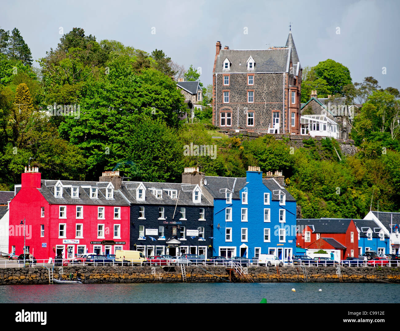 Colourful Tobermory the capital or main town on the Isle of Mull