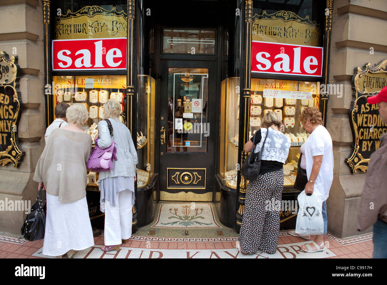 A jewelery shop in Manchester Stock Photo Alamy