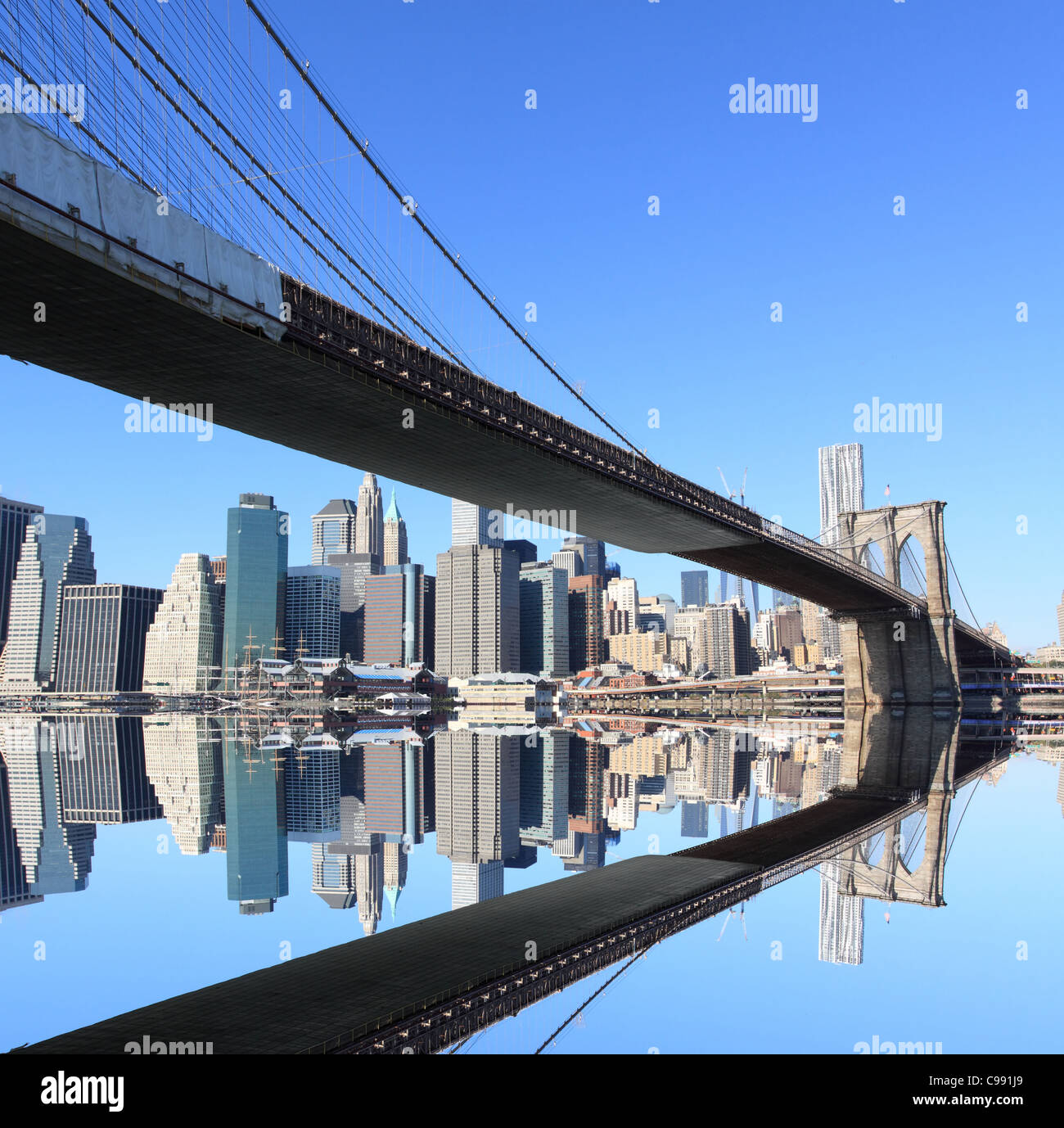 Brooklyn Bridge and New York City Skyline Stock Photo - Alamy