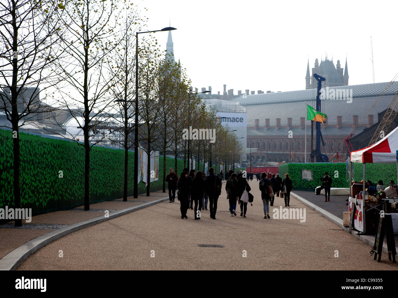 New King's Boulevard linking Central St Martins School of Art to Kings Cross, London Stock Photo
